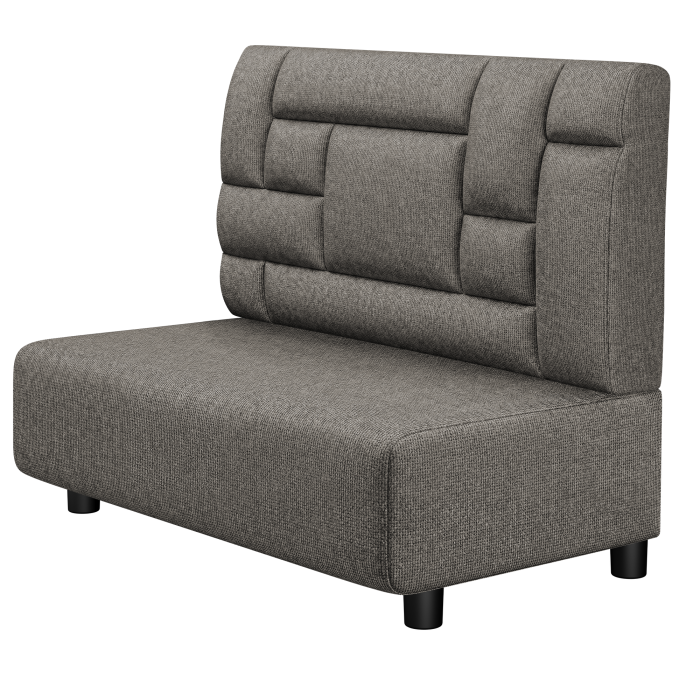 MELISSA | Gastro Lounge Bank | B:H 100 x 94 cm | Grau | Tetris Design | Stoff/Textil