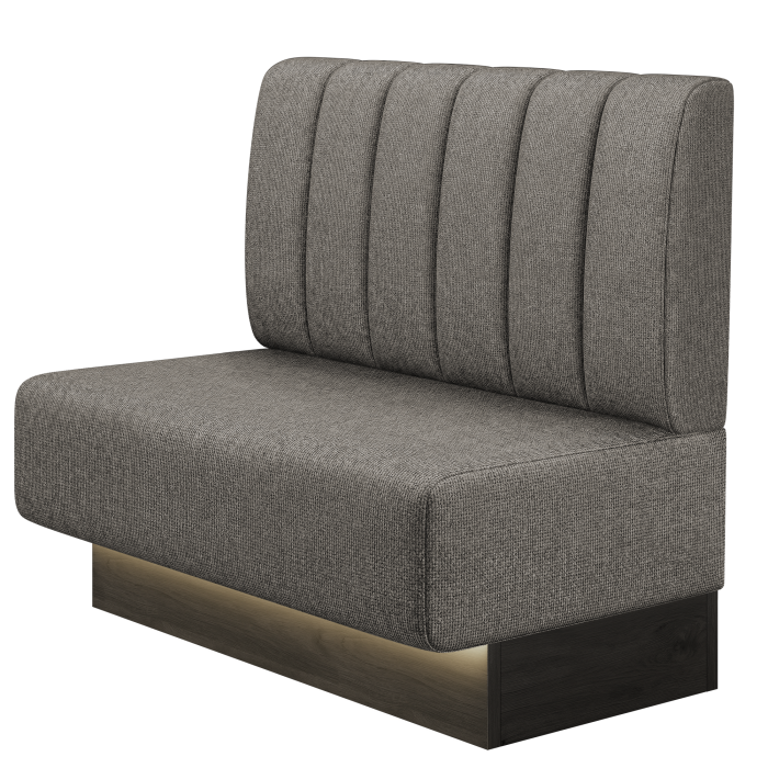 MELISSA | Gastrobank | B:H 100 x 103 cm | Grau | Gestreift | Stoff/Textil | LED