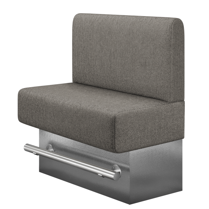 MELISSA | Gastro Hochbank | B:H 100 x 136 cm | Grau | Glatt/ Rund | Stoff/Textil