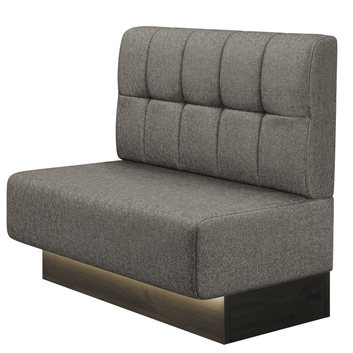 MELISSA | Gastrobank | B:H 100 x 103 cm | Grau | Button | Stoff/Textil | LED