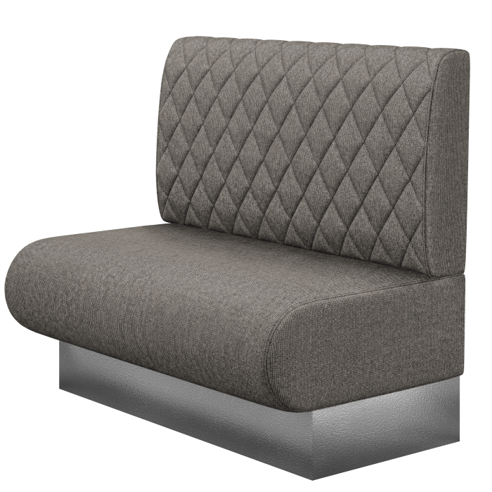 NINVA | Gastrobank | B:H 100 x 103 cm | Grau | Raute | Stoff/Textil