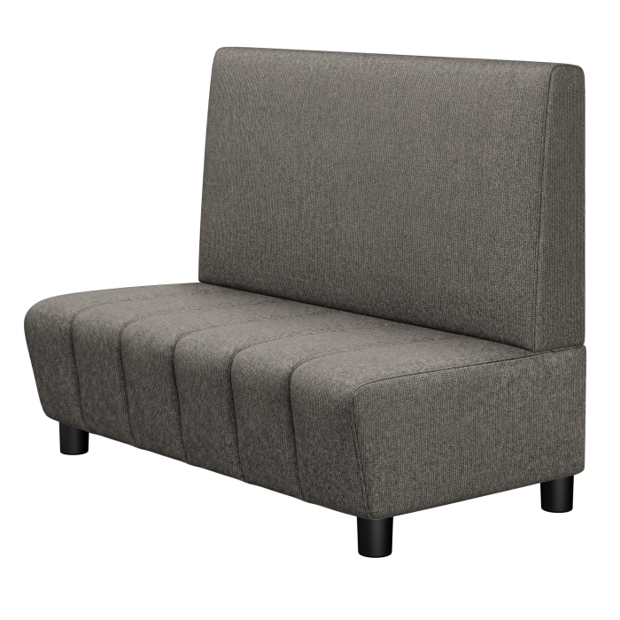 TANJA | Gastro Lounge Bank | B:H 100 x 94 cm | Grau | Glatt | Stoff/Textil