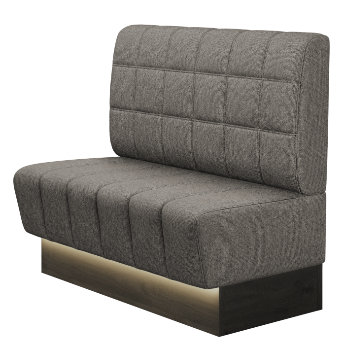 TANJA | Gastrobank | B:H 100 x 103 cm | Grau | Blocks | Stoff/Textil | LED