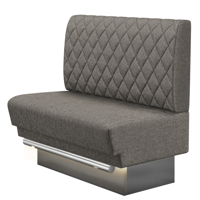 TATJANA | Gastro Hochbank | B:H 100 x 136 cm | Grau | Raute | Stoff/Textil | LED