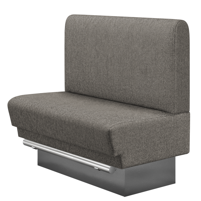 TATJANA | Gastro Hochbank | B:H 100 x 136 cm | Grau | Glatt/ Rund | Stoff/Textil