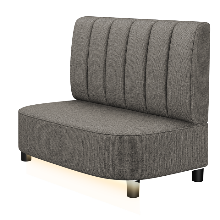 THOMAS | Gastro Lounge Bank | B:H 100 x 94 cm | Stoff/Textil | Gestreift | Stoff/Textil | LED