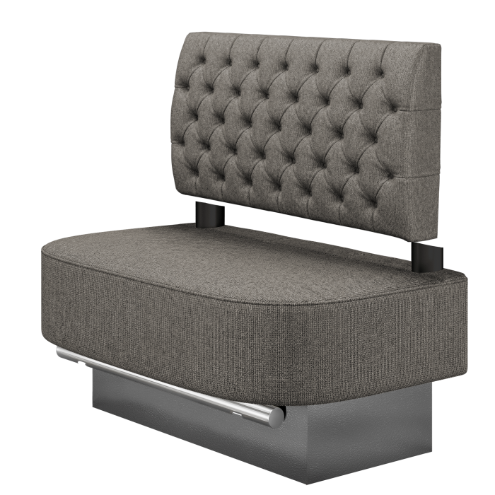 THOMAS | Gastro Hochbank | B:H 100 x 136 cm | Stoff/Textil | Chesterfield | Stoff/Textil | LED