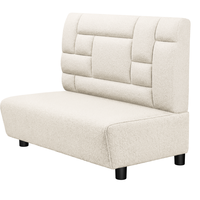 DENVER BIG | Gastro Lounge Bank | B:H 100 x 94 cm | Creme | Tetris Design | Teddystoff