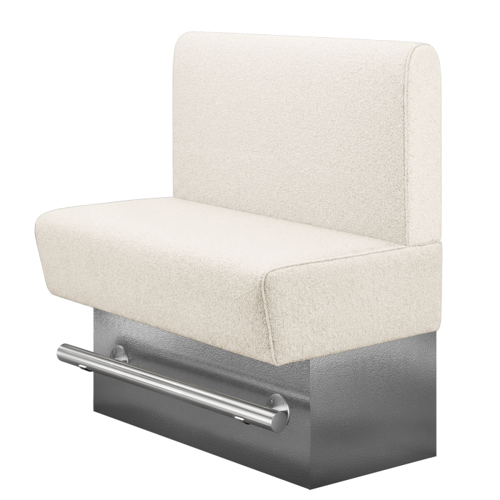 DENVER BIG | Gastro Hochbank | B:H 100 x 136 cm | Creme | Glatt/ Rund | Teddystoff