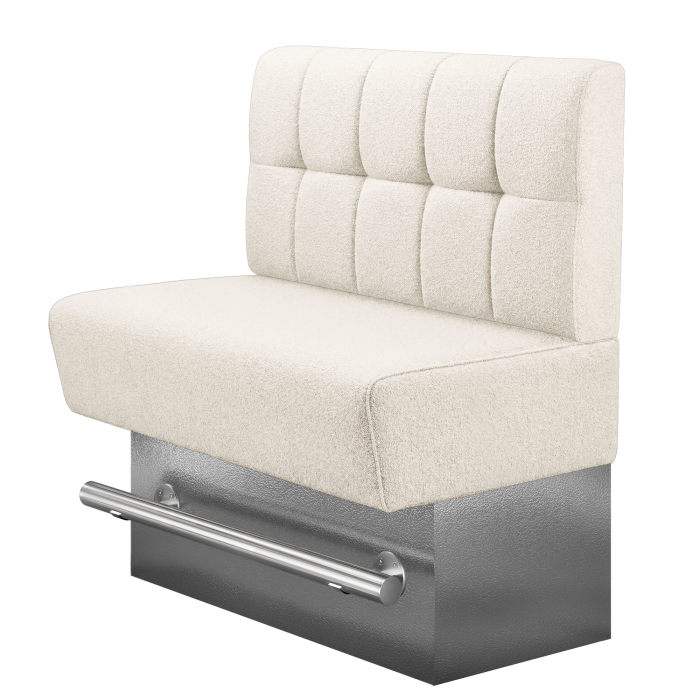 DENVER BIG | Gastro Hochbank | B:H 100 x 126 cm | Creme | Button | Teddystoff
