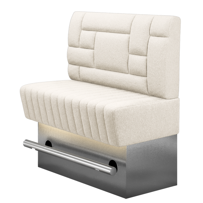 MATILDA | Gastro Hochbank | B:H 100 x 126 cm | Creme | Tetris Design | Teddystoff | LED
