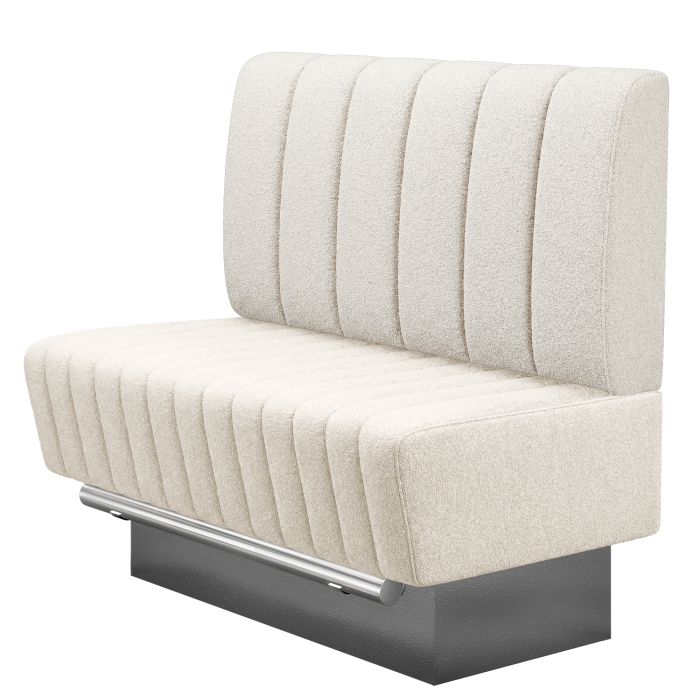 MATILDA | Gastro Hochbank | B:H 100 x 126 cm | Creme | Gestreift | Teddystoff