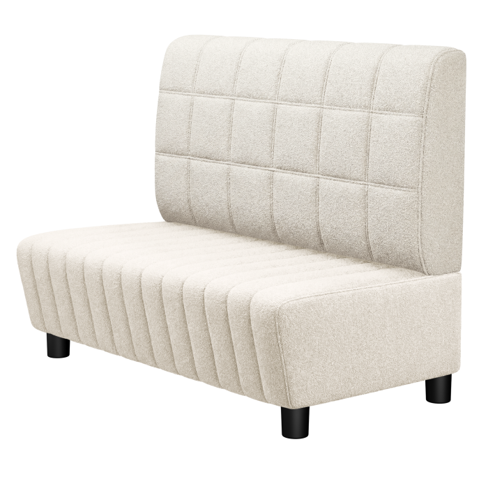 MATILDA | Gastro Lounge Bank | B:H 100 x 94 cm | Creme | Blocks | Teddystoff