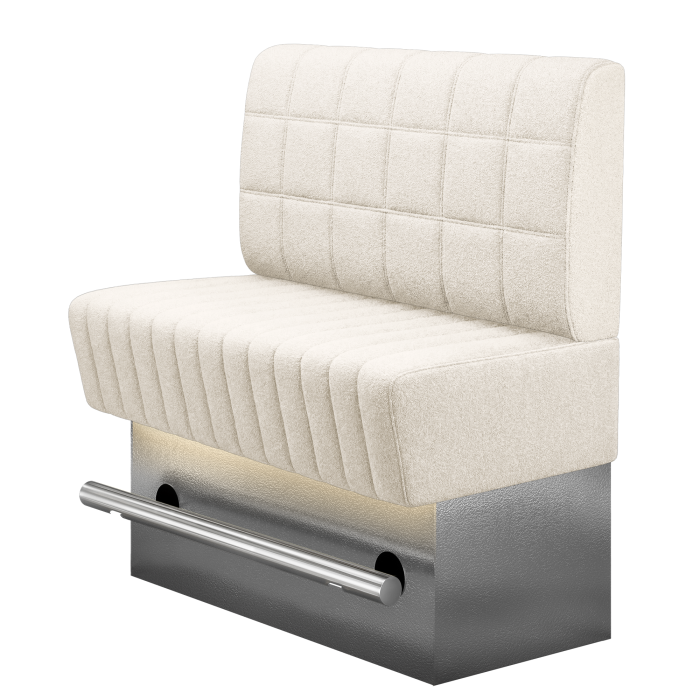 MATILDA | Gastro Hochbank | B:H 100 x 126 cm | Creme | Blocks | Teddystoff | LED