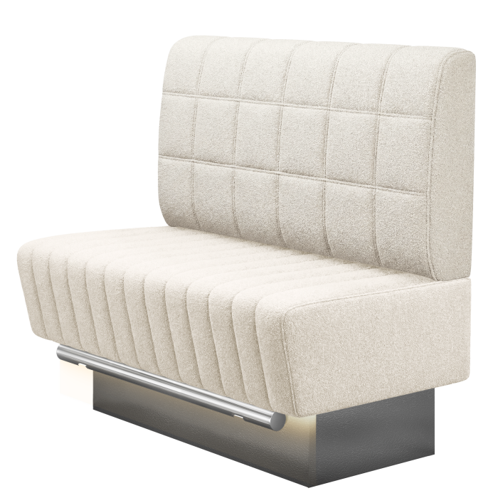 MATILDA | Gastro Hochbank | B:H 100 x 136 cm | Creme | Blocks | Teddystoff | LED