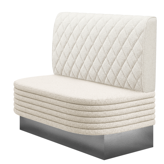 MATTHIAS | Gastrobank | B:H 100 x 103 cm | Creme | Raute | Teddystoff