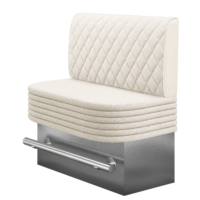 MATTHIAS | Gastro Hochbank | B:H 100 x 126 cm | Creme | Raute | Teddystoff