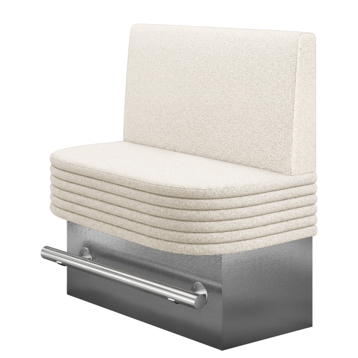 MATTHIAS | Gastro Hochbank | B:H 100 x 136 cm | Creme | Glatt | Teddystoff