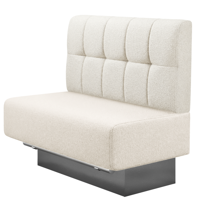 MELISSA | Gastro Hochbank | B:H 100 x 136 cm | Creme | Button | Teddystoff