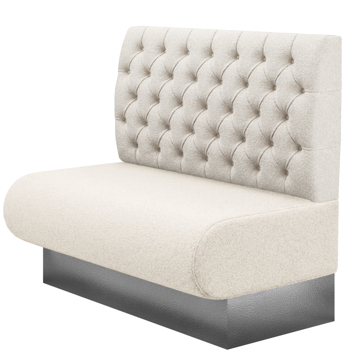 NINVA | Gastrobank | B:H 100 x 103 cm | Creme | Chesterfield | Teddystoff