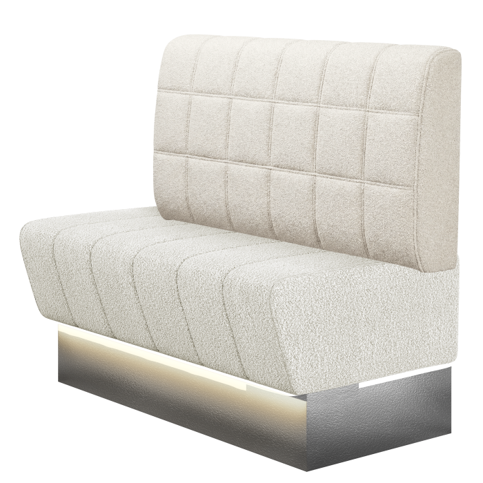 TANJA | Gastrobank | B:H 100 x 103 cm | Creme | Blocks | Teddystoff | LED