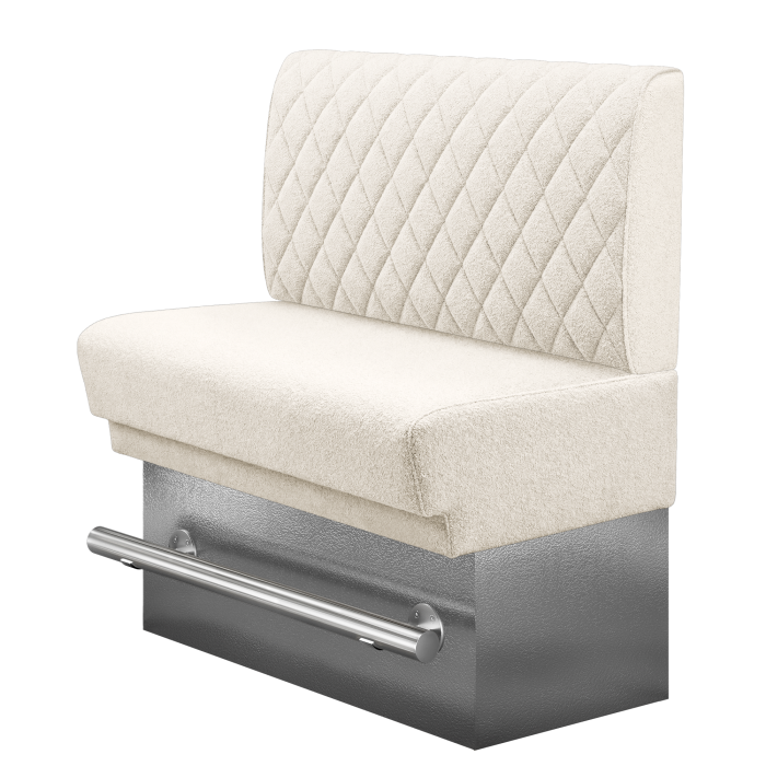 TATJANA | Gastro Hochbank | B:H 100 x 136 cm | Creme | Raute | Teddystoff