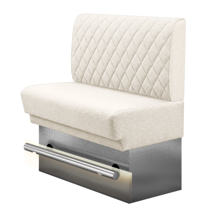TATJANA | Gastro Hochbank | B:H 100 x 136 cm | Creme | Raute | Teddystoff | LED