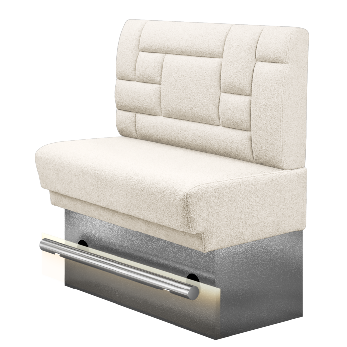 TATJANA | Gastro Hochbank | B:H 100 x 136 cm | Creme | Tetris Design | Teddystoff | LED
