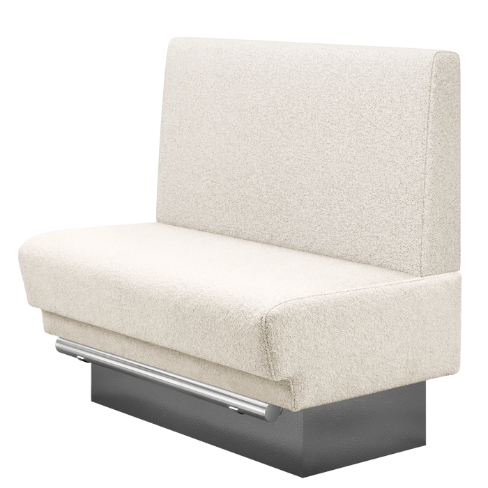 TATJANA | Gastro Hochbank | B:H 100 x 126 cm | Creme | Glatt | Teddystoff