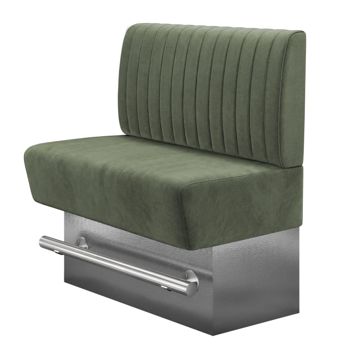 DENVER BIG | Gastro Hochbank | B:H 100 x 136 cm | Grün | Gestreift | Samt
