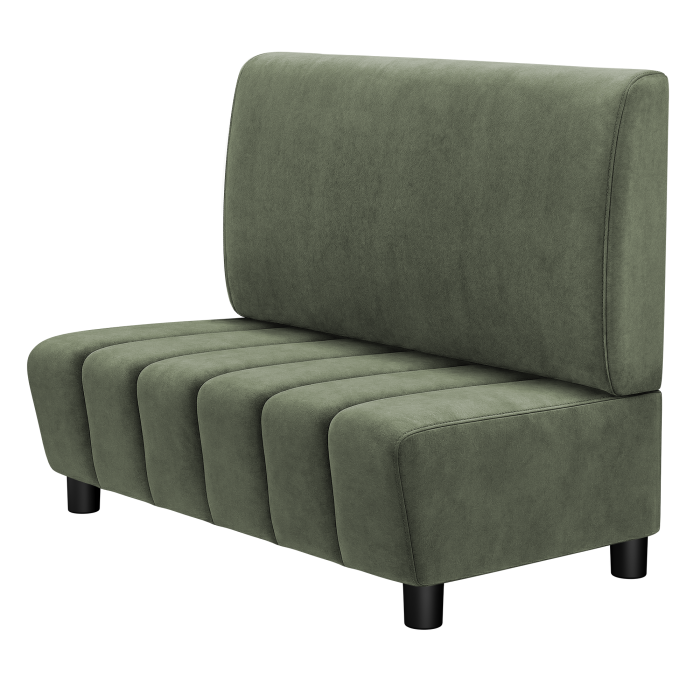 TANJA | Gastro Lounge Bank | B:H 100 x 94 cm | Grün | Glatt | Samt