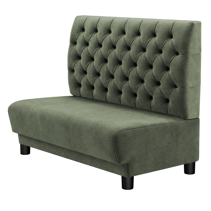 TATJANA | Gastrobank | B:H 100 x 103 cm | Grün | Chesterfield | Samt