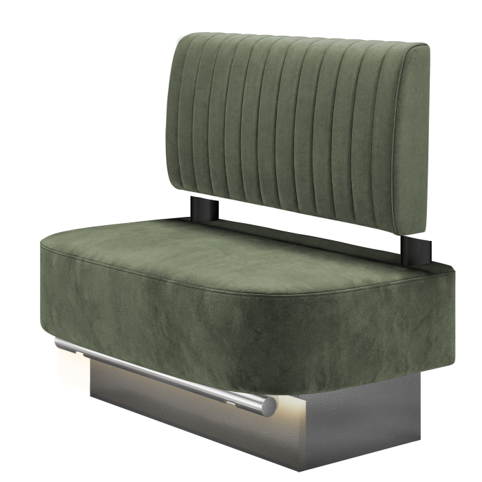THOMAS | Gastro Hochbank | B:H 100 x 136 cm | Samt | Gestreift | Samt | LED