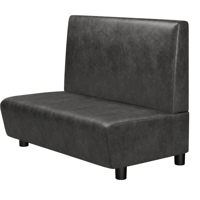 DENVER BIG | Gastrobank | B:H 100 x 103 cm | Schwarz | Glatt | Wildleder