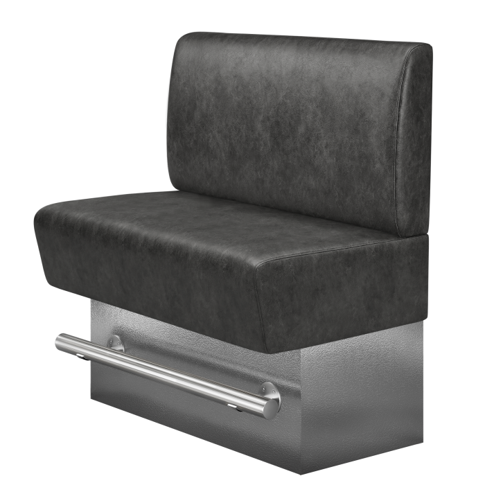 DENVER BIG | Gastro Hochbank | B:H 100 x 136 cm | Schwarz | Glatt | Wildleder