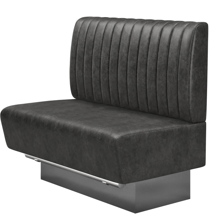 DENVER BIG | Gastro Hochbank | B:H 100 x 136 cm | Schwarz | Gestreift | Wildleder