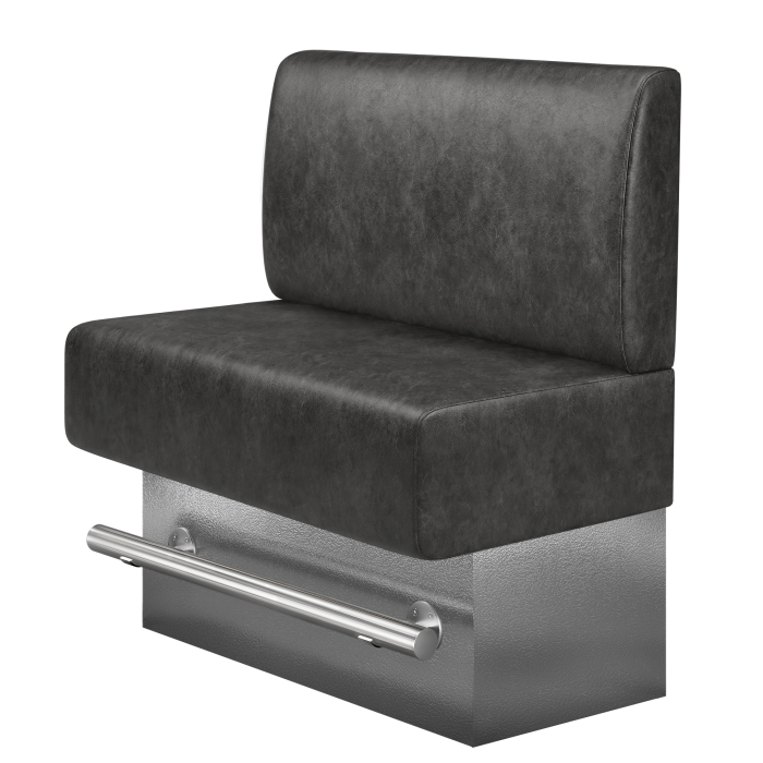 MELISSA | Gastro Hochbank | B:H 100 x 136 cm | Schwarz | Glatt | Wildleder