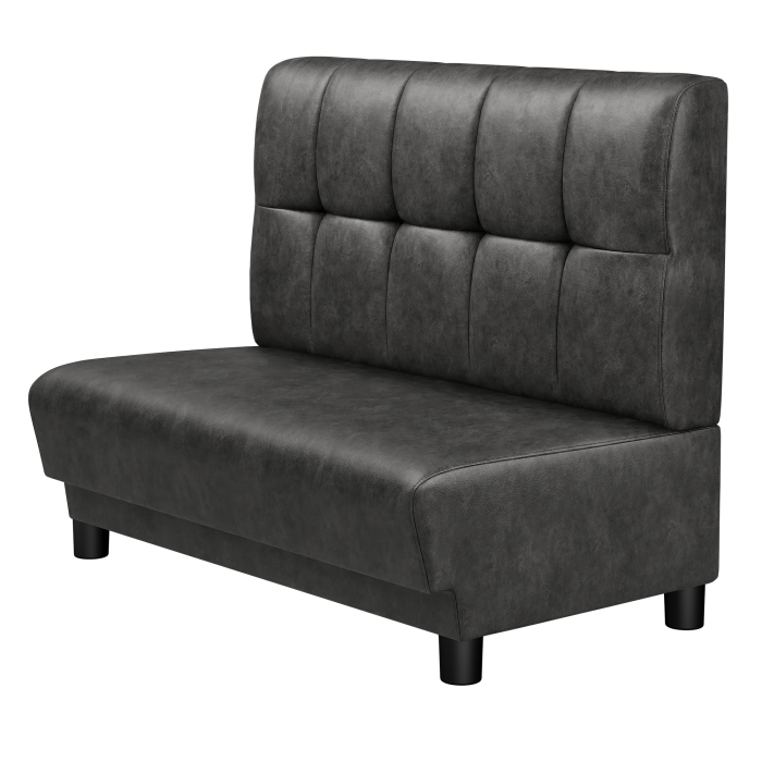 TATJANA | Gastrobank | B:H 100 x 103 cm | Schwarz | Button | Wildleder
