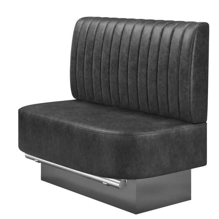 THOMAS | Gastro Hochbank | B:H 100 x 136 cm | Wildleder | Gestreift | Wildleder