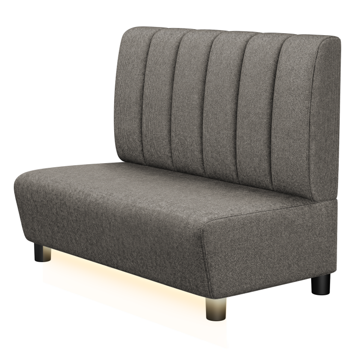 DENVER | Gastrobank | B:H 100 x 103 cm | Grau | Gestreift | Stoff/Textil | LED