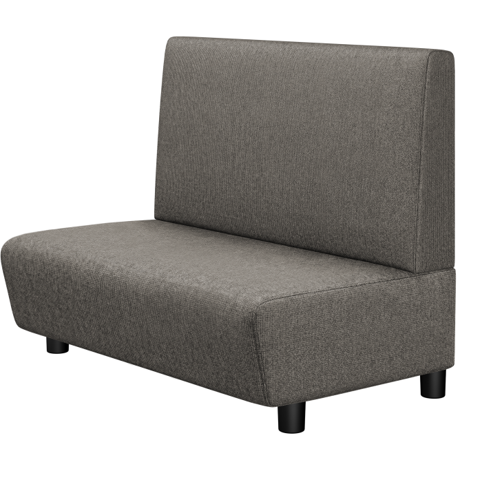 DENVER BIG | Gastrobank | B:H 100 x 103 cm | Grau | Glatt | Stoff/Textil