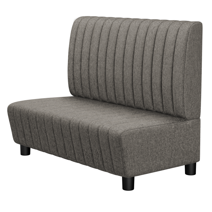 MATILDA | Gastro Lounge Bank | B:H 100 x 94 cm | Grau | Gestreift | Stoff/Textil