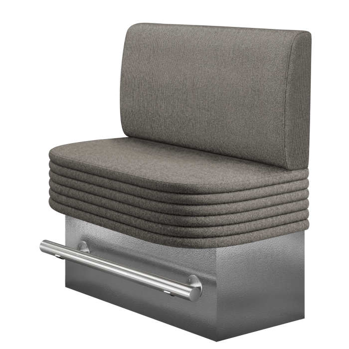 MATTHIAS | Gastro Hochbank | B:H 100 x 126 cm | Grau | Glatt | Stoff/Textil