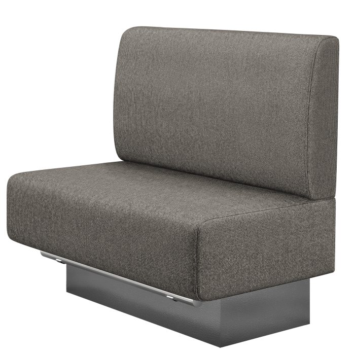 MELISSA | Gastro Hochbank | B:H 100 x 136 cm | Grau | Glatt | Stoff/Textil