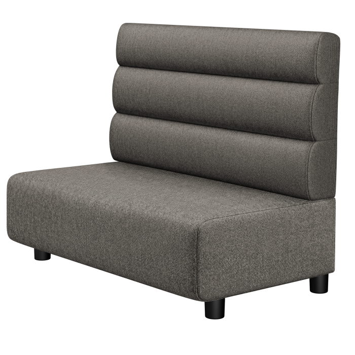 MELISSA | Gastrobank | B:H 100 x 103 cm | Grau | Horizontal Gestreift Rund | Stoff/Textil