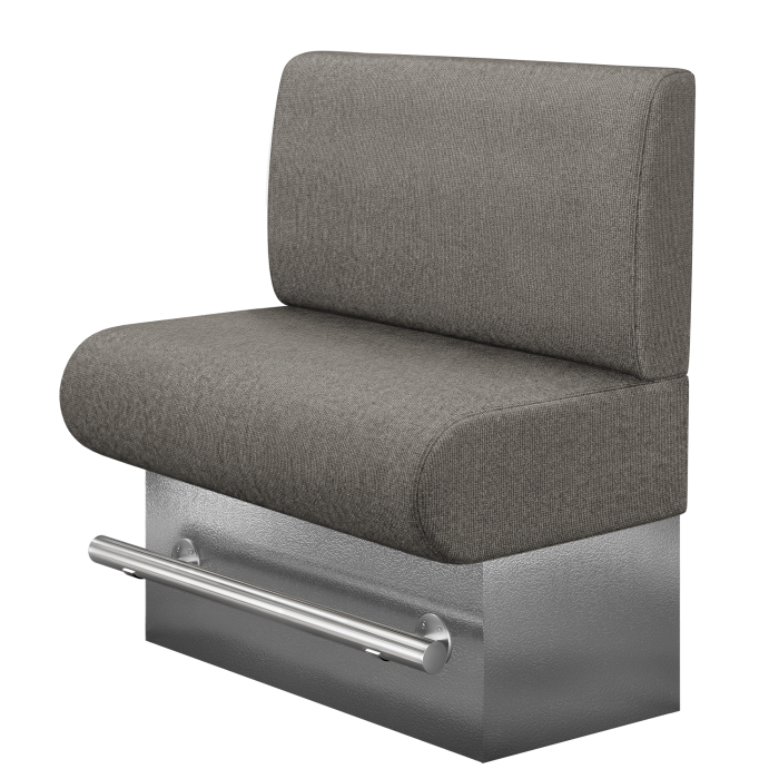 NINVA | Gastro Hochbank | B:H 100 x 136 cm | Grau | Glatt | Stoff/Textil