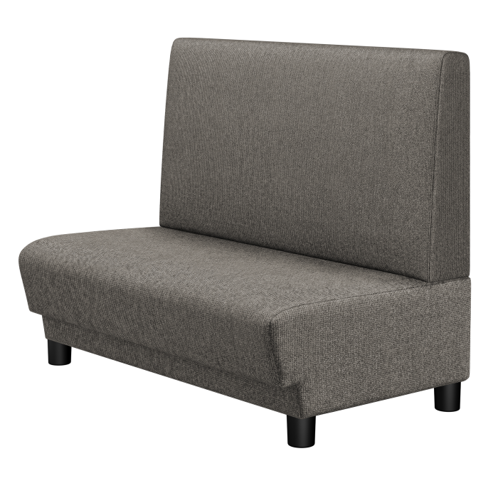 TATJANA | Gastrobank | B:H 100 x 103 cm | Grau | Glatt | Stoff/Textil