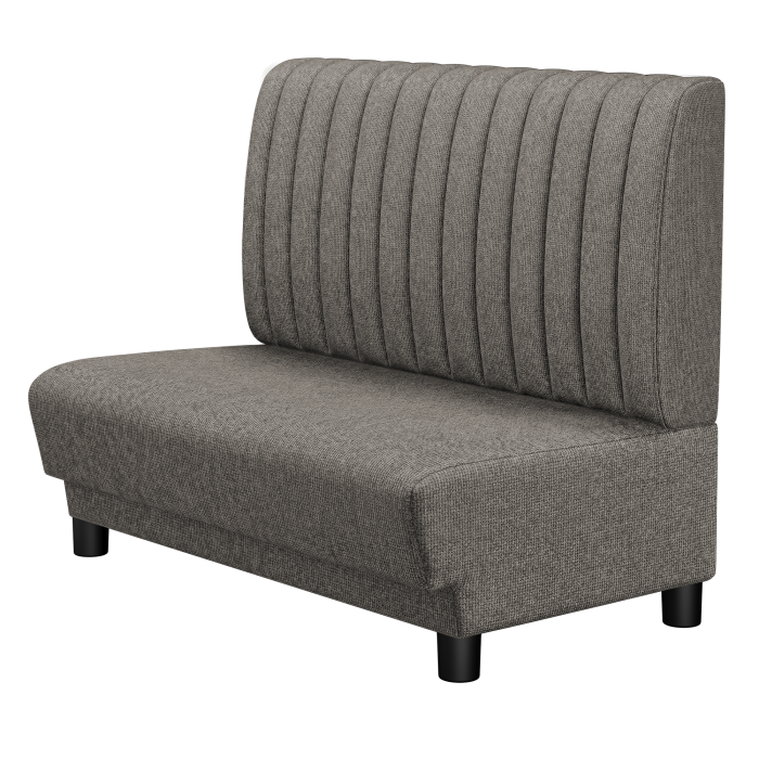 TATJANA | Gastro Lounge Bank | B:H 100 x 94 cm | Grau | Gestreift | Stoff/Textil