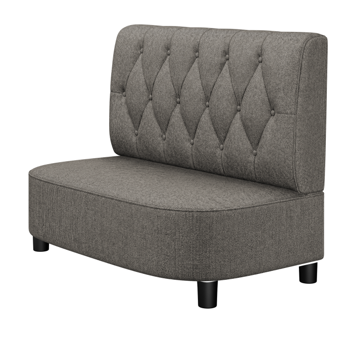 THOMAS | Gastrobank | B:H 100 x 103 cm | Stoff/Textil | Chesterfield Raute | Stoff/Textil