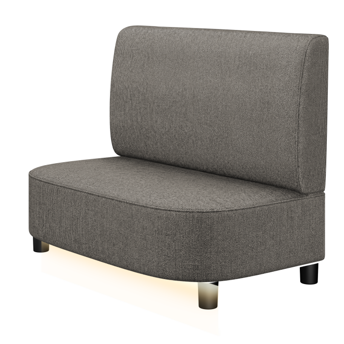 THOMAS | Gastro Lounge Bank | B:H 100 x 94 cm | Stoff/Textil | Glatt | Stoff/Textil | LED